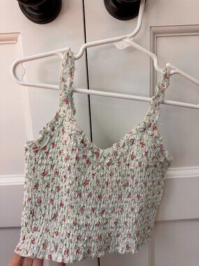 Katie J NYC floral crop tank top in kids small